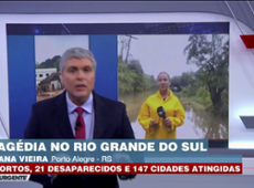 Repórter atualiza informações sobre as fortes chuvas em Porto Alegre