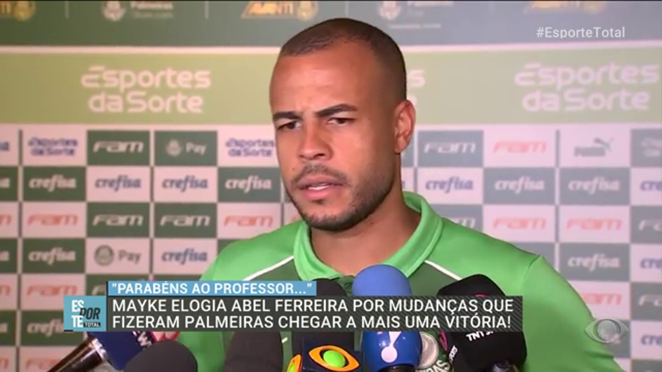 Mayke exalta Abel Ferreira após vitória do Palmeiras