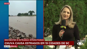 Chuva causa estragos em 19 cidades de Santa Catarina