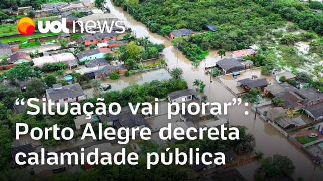 Porto Alegre decreta calamidade pública; tendência é que situação piore na região do RS, diz repórter