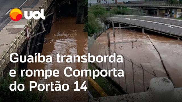 Inundações Porto Alegre: Guaíba transborda e rompe Comporta do Portão 14 do Cais Mauá; veja vídeo