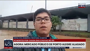 Mercado público de Porto Alegre está alagado devido fortes chuvas no RS