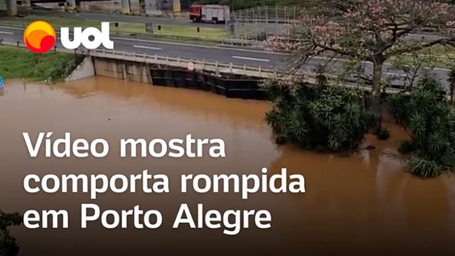 Inundação em Porto Alegre (RS): Novo vídeo mostra comporta rompida no Cais Mauá