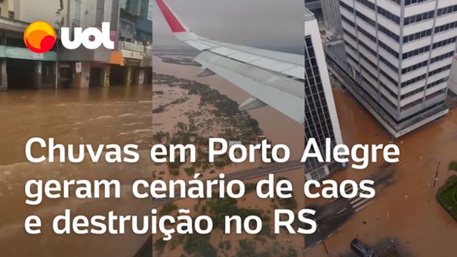 Chuvas no RS: temporal em Porto Alegre alaga centro histórico, rodoviária e rompe portão do Guaíba
