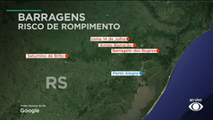 Quatro barragens têm risco de ruptura no RS e podem comprometer Lago Guaíba