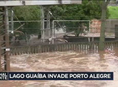 Lago Guaíba invade Porto Alegre após fortes chuvas no RS