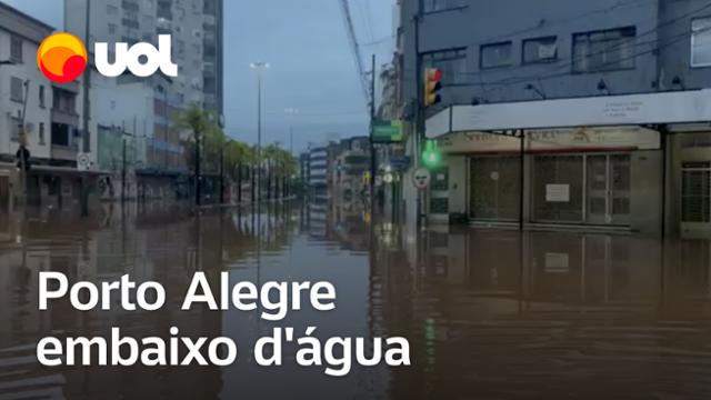 Porto Alegre fica embaixo d'água após chuvas; Guaíba passa de 5 metros