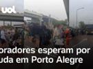 Moradores esperam por ajuda na avenida Farrapos, em Porto Alegre