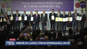 Premiê do Japão participa de fórum empresarial em SP