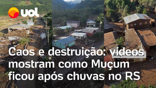 Enchentes no RS: Casas destruídas, lama e escombros; vídeos mostram como ficou Muçum após chuvas