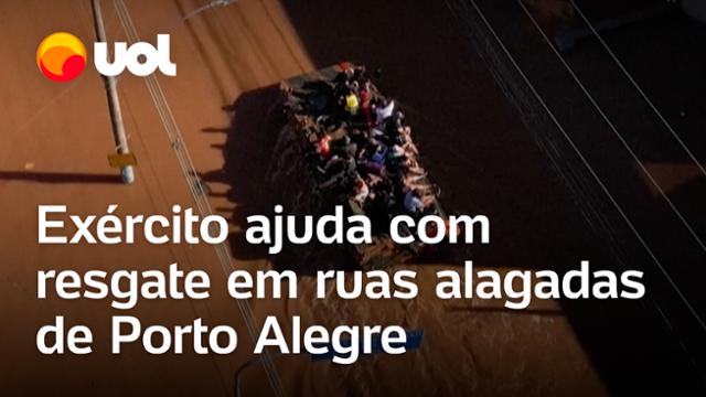 Rio Grande do Sul: Imagens aéreas mostram Exército resgatando pessoas em Porto Alegre
