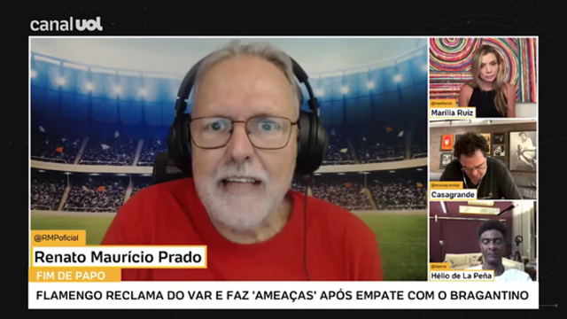 'Achei ridículo, patético', Renato Maurício Prado detona reclamações de dirigentes do Flamengo
