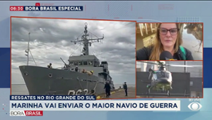 Marinha envia maior navio de guerra ao Rio Grande do Sul