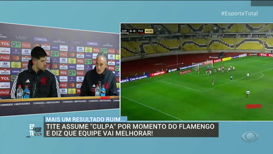 Tite assume culpa por momento do Flamengo