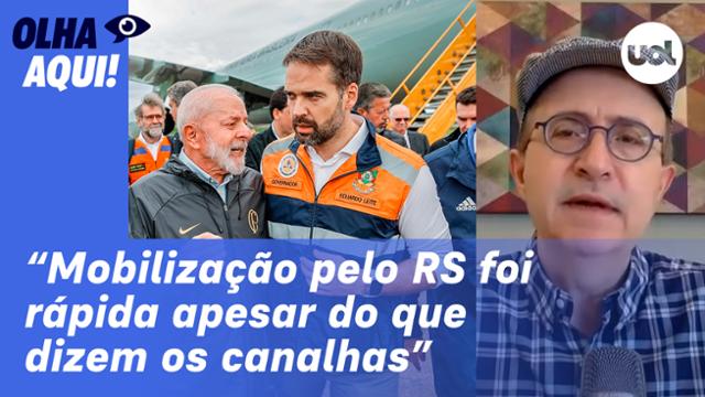 Reinaldo: Tragédia do RS é explorada de forma vil mesmo com mobilização rápida do governo