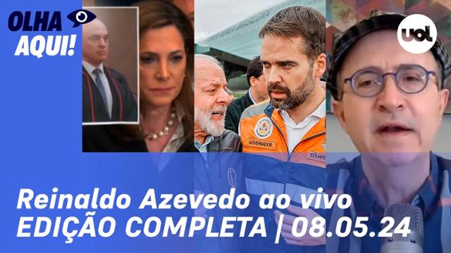 Reinaldo Azevedo ao vivo: Lula e tragédia no RS, Eduardo Leite e Pix | PROGRAMA COMPLETO | 08/05/24