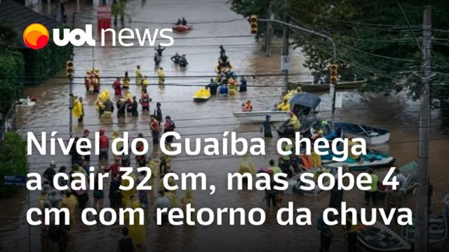 Rio Grande do Sul: Mortes chegam a 107; nível do Guaíba cai 32 cm, mas sobe 4 cm com volta da chuva