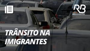 Motoristas enfrentam trânsito intenso na Rodovia dos Imigrantes