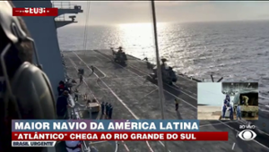 Datena mostra interior do maior navio de guerra da América Latina