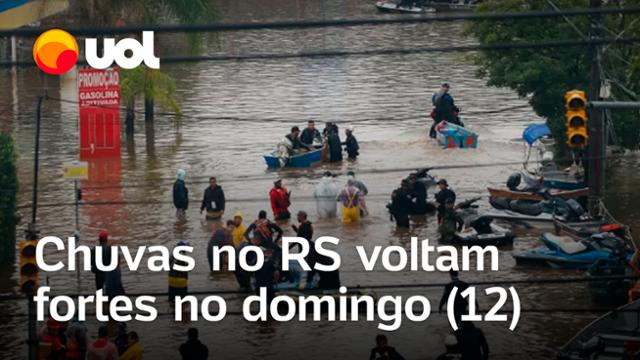 Rio Grande do Sul: previsão aponta fortes chuvas no RS no domingo