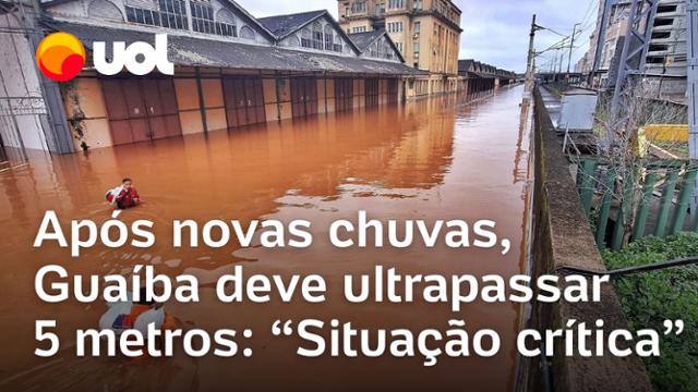 Rio Grande do Sul: Guaíba pode voltar a ultrapassar os 5 metros após novas chuvas no estado