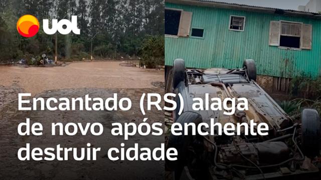 Rio Grande do Sul: Encantado (RS) volta a alagar após enchente destruir cidade; veja vídeos