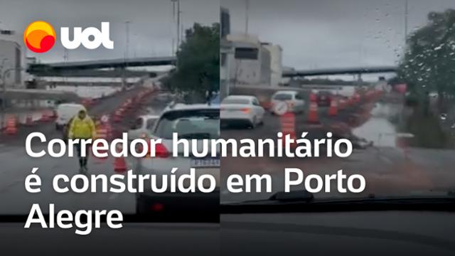 Corredor humanitário é construído em Porto Alegre para passagem de suprimentos; veja vídeos