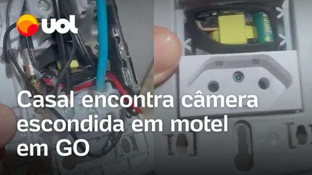 Casal encontra câmera escondida em tomada de motel em Senador Canedo (GO)
