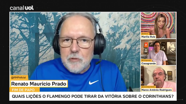 'Melhorou muito. Finalmente ele desistiu do 433. Esse é o time do Flamengo', pede Renato Maurício Prado