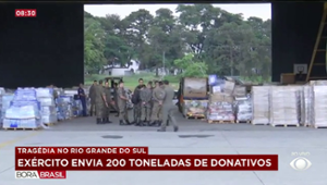 Exército envia 200 toneladas de donativos para o RS
