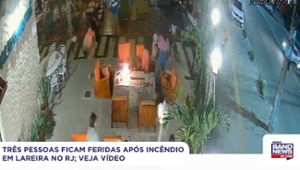 Três pessoas ficam feridas após incêndio em lareira de restaurante no RJ; V