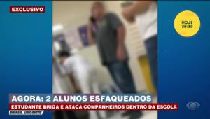 Briga em escola termina com dois alunos esfaqueados