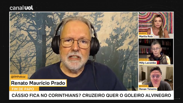 Renato Maurício Prado critica torcedores do Corinthians: 'estão botando o Cássio para fora'
