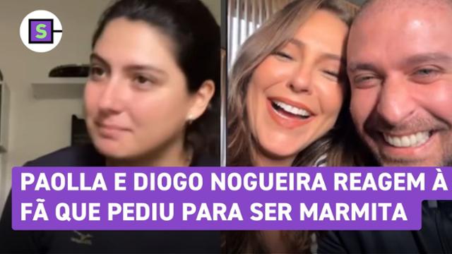 Paolla Oliveira e Diogo Nogueira reagem à fã que pediu para ser marmita do casal