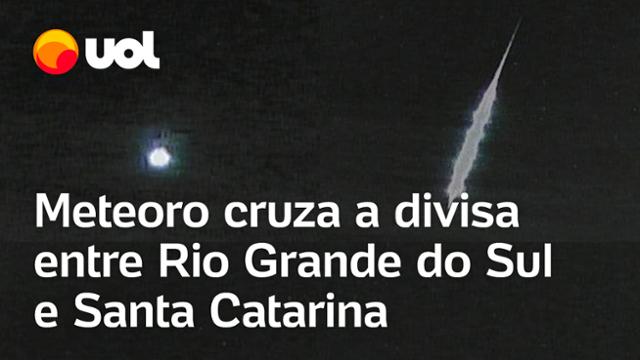 Meteoro é avistado sobre o mar na divisa entre Rio Grande do Sul e Santa Catarina; veja vídeo