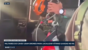 Militares do Cavex usam drones para localizar vítimas ilhadas no RS