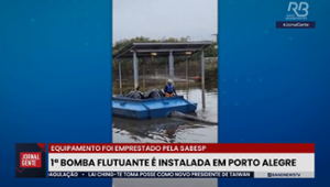 Dmae instala primeira bomba flutuante para drenar água em Porto Alegre