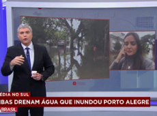 Bombas drenam água que inundou Porto Alegre