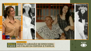 Renato Aragão chora ao falar da esposa: "Achei a mulher da minha vida"