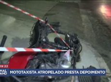 Mototaxista atropelado presta depoimento a polícia