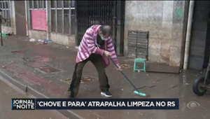 Volta da chuva frustra quem faz limpezas em Porto Alegre