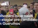 Bolsonaro ouve vaias dos próprios apoiadores ao elogiar pré-candidato em Gu