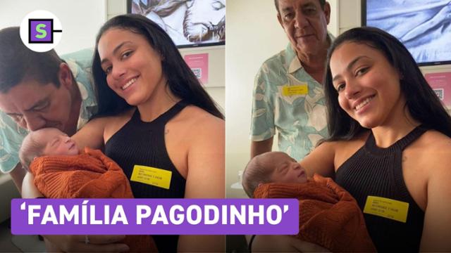 Zeca Pagodinho comemora nascimento do neto Martin com fogos de artifício e roda de samba