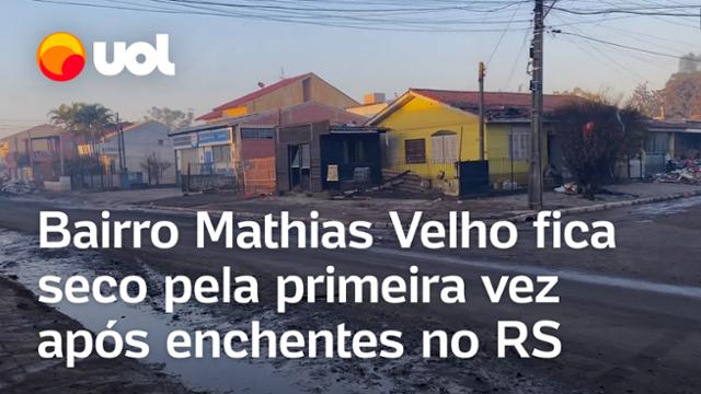 Bairro Mathias Velho fica seco pela primeira vez após enchentes no RS; vídeo mostra ruas desertas