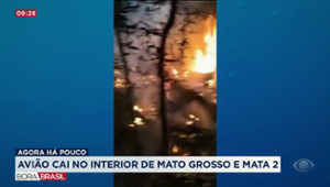 Avião cai no interior do Mato Grosso e deixa dois mortos