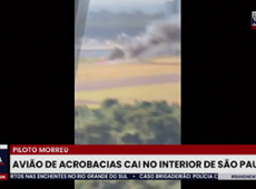 Avião de pequeno porte cai no interior de São Paulo