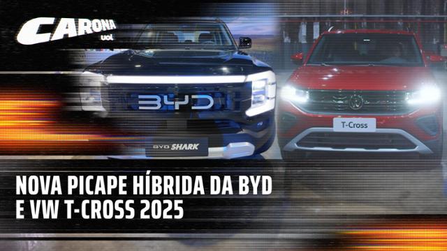 Picape BYD Shark e novo VW T-Cross são destaques de 2024