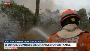 Combate às chamas no Pantanal é realizado no solo e no céu
