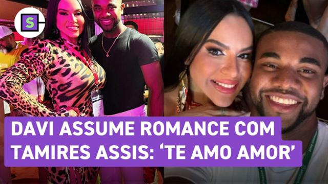 Davi, do BBB 24, assume romance com Tamires Assis e se declara: 'Te amo amor'
