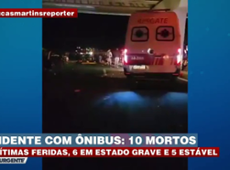 Acidente com ônibus em rodovia deixa 10 mortos e 42 feridos